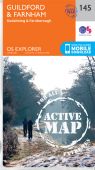 Explorer 145 Guildford and Farnham ACTIVE Walking Map