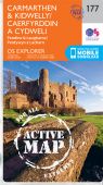 Explorer 177 Carmarthen and Kidwelly ACTIVE Walking Map
