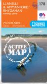 Explorer 178 Llanelli and Ammanford Rhydaman ACTIVE Walking Map
