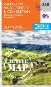 Explorer 268 Wilmslow Macclesfield and Congleton ACTIVE Walking Map