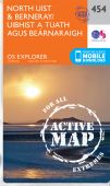 Explorer 454 North Uist and Berneray ACTIVE Walking Map