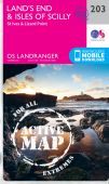 Landranger 203 Lands End and Isles of Scilly ACTIVE Map